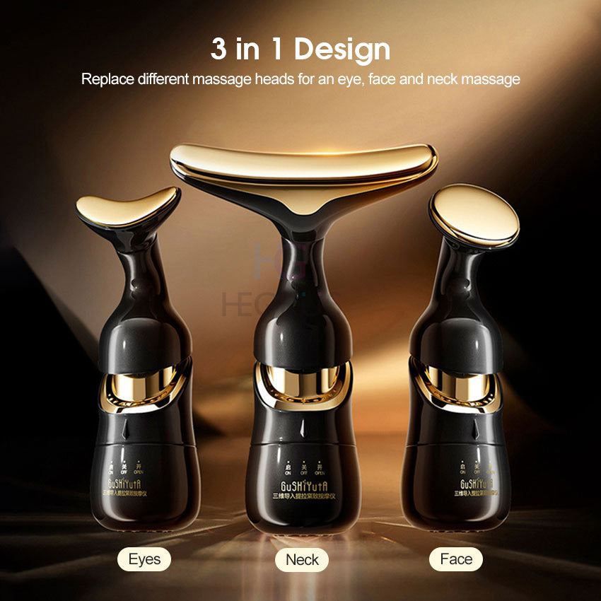 3 In 1 Face Massager Neck Facial Eye Massage