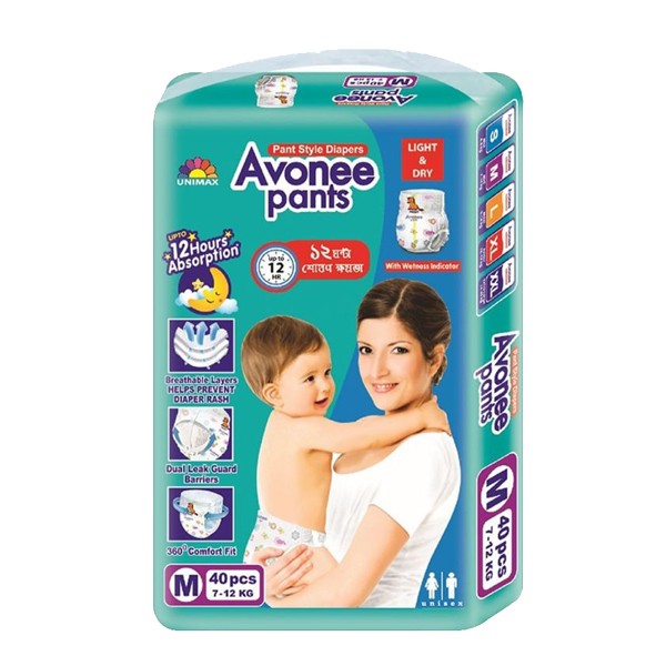 Avonee Baby Pant M 7-12 kg 40 pcs