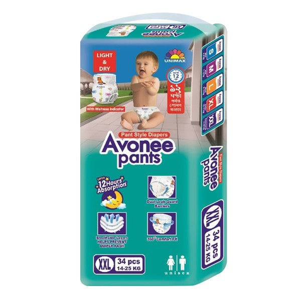 Avonee Baby Pants XXL (14-25 kg) 34 Pcs