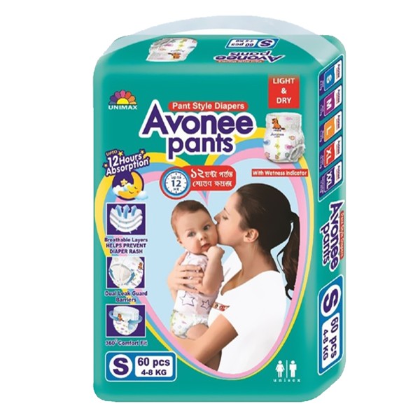 Avonee Pants S (4-8 KG) 60 pcs