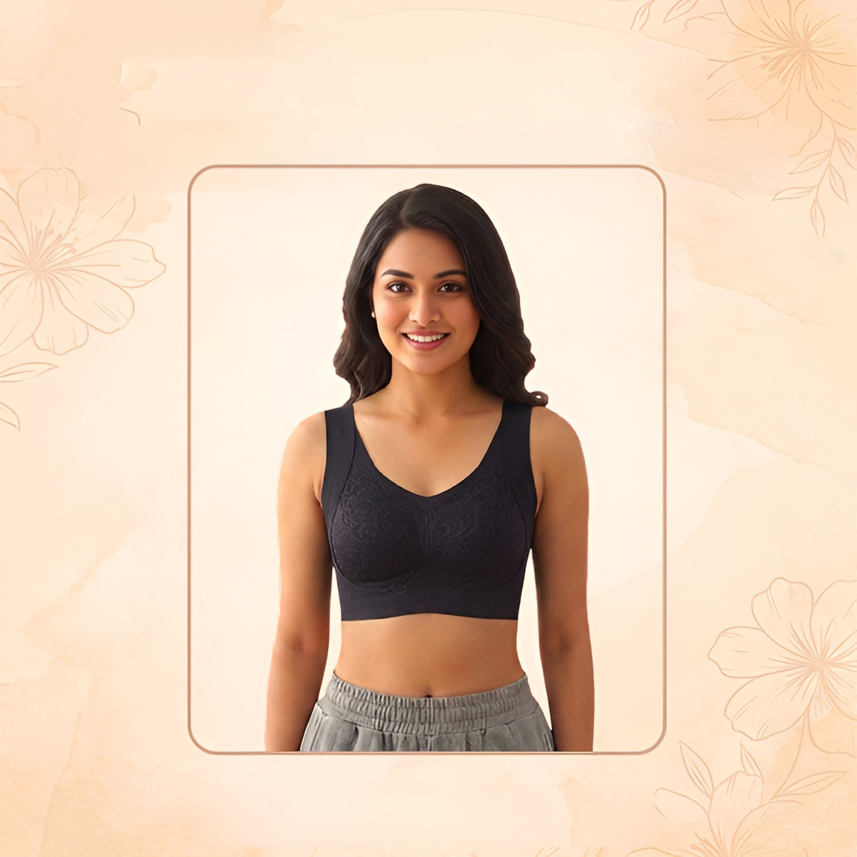 Butterfly Removable Pad Sports Bra