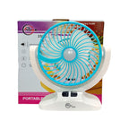 AbJak 2508 Rechargeable Fan with LED Light