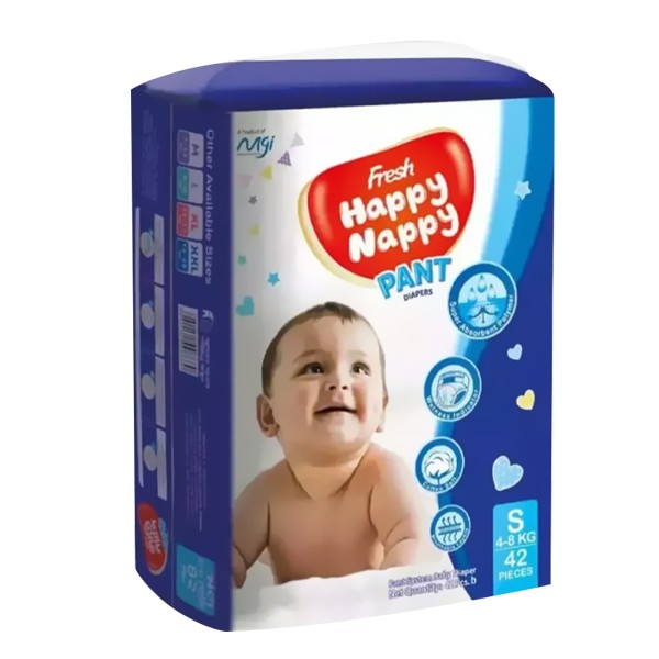 Fresh Happy Nappy Pant Diaper S (4-8 kg) 42 pcs