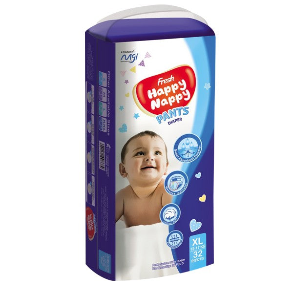 Fresh Happy Nappy Pant Diaper XL (12-17 kg) 32 pcs