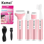 Kemei KM-6637 Multi-Functional 4-in-1 Shaver for Women