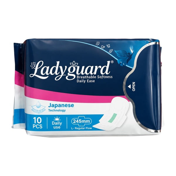 Ladyguard Ultra Thin Sanitary Pad 245mm L Regular Flow-10pcs