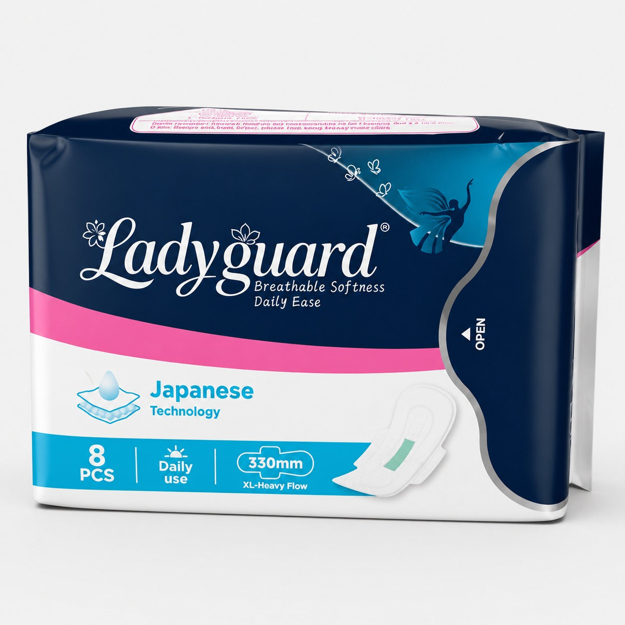 Ladyguard Ultra Thin Sanitary Pad 330mm XL Heavy Flow-8pcs