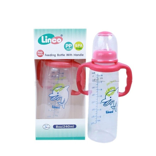 Linco PP Auto Straw Feeding bottle 8oz 240 ml (L-22145)