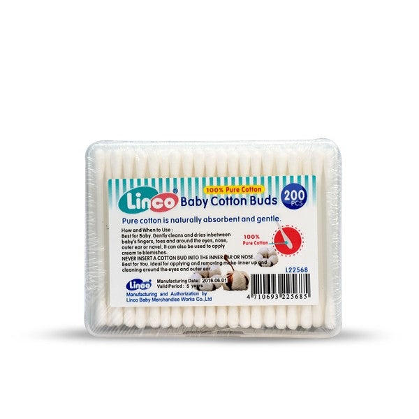 Linco Plastic Cotton Buds 200pcs (thick/box) L-22568