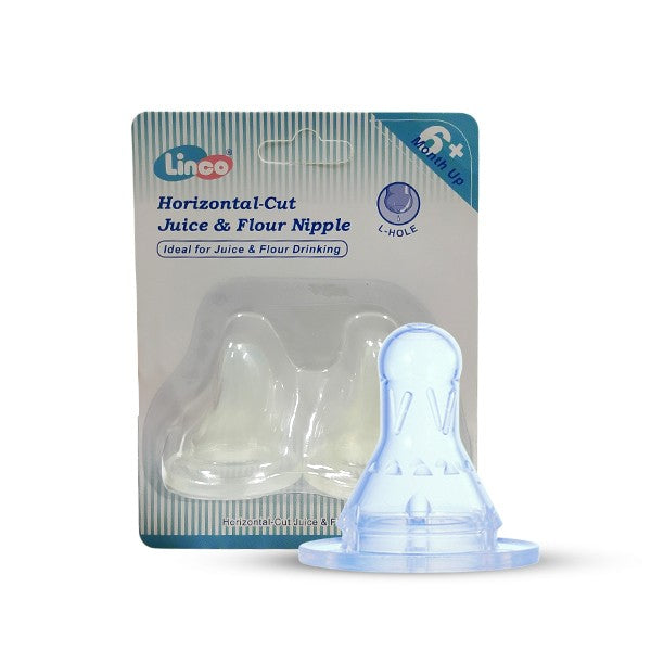Linco Standard silicone nipple 2 pcs (+ hole) L-22204