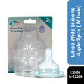 Linco Wide silicone nipple 2pcs ( M hole) L-22208