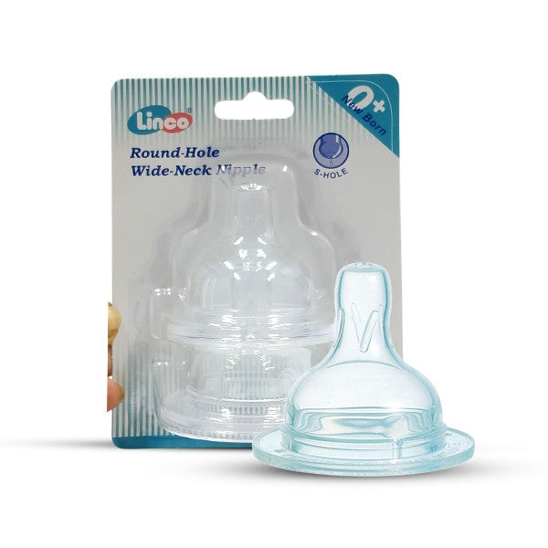 Linco Wide silicone nipple 2pcs ( S hole) L-22207