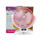 AbJak 2508 Rechargeable Fan with LED Light
