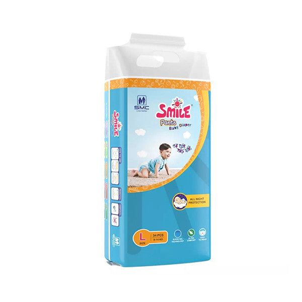 SMC Smile Baby Diaper Pants L 9-14 kg 34 Pcs