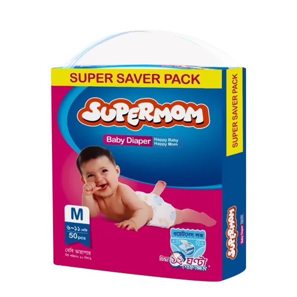 Supermom Baby Diaper M 6-11 kg 50 Pcs