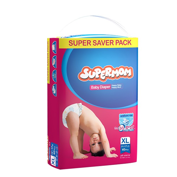 Supermom Baby Diaper XL 12-17 kg 40 Pcs