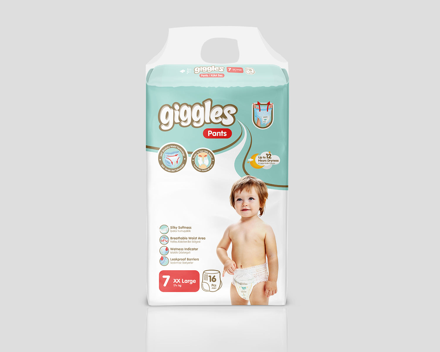 Giggles Baby Pants 7 XXL 17+ Kg 16 Pcs