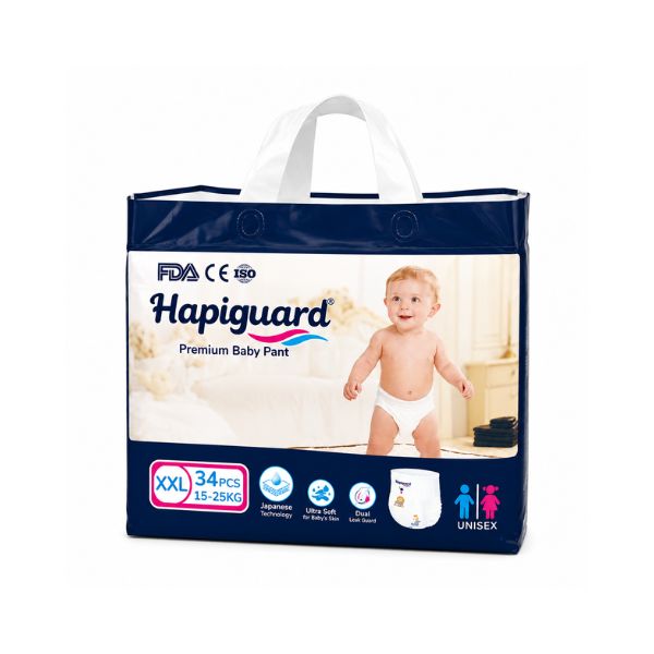 Hapiguard Ultra Thin Q Shape Baby Pants 15-25Kg XXL 34 Pcs