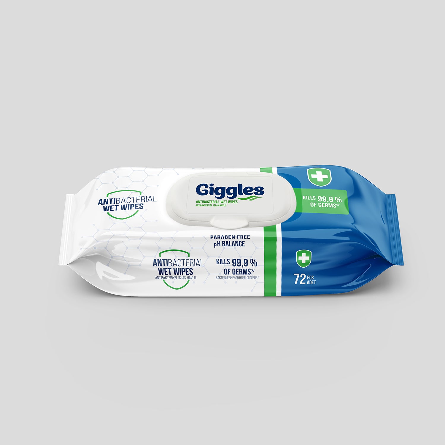 Giggles Wet Wipes Antibacterial 72 pcs